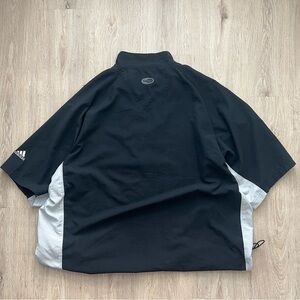 Vintage Y2K Adidas Climaproof Windbreaker Jacket Black 1/4 Zip Pullover Men’s XL